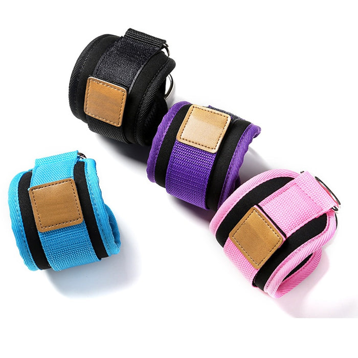 Fitness Ankle Straps Adjustable D-Ring Foot Support Cuffs
