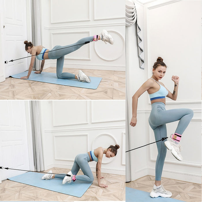 Fitness Ankle Straps Adjustable D-Ring Foot Support Cuffs