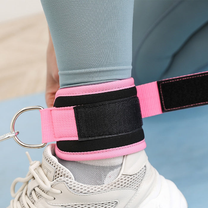 Fitness Ankle Straps Adjustable D-Ring Foot Support Cuffs